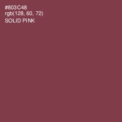 #803C48 - Solid Pink Color Image